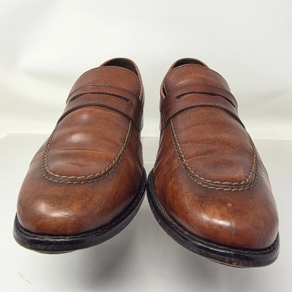 Cole Haan Penny Loafer Mens 10 M Nike Air C08601 Brown Leather Moc Toe Good